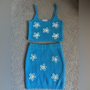 Willow & Wind Floral Knit Mini Dress Size S